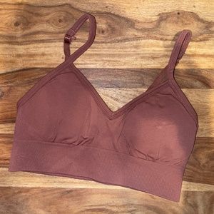 Lululemon Athletics Mauve/dusty rose brown Sports bra crop top